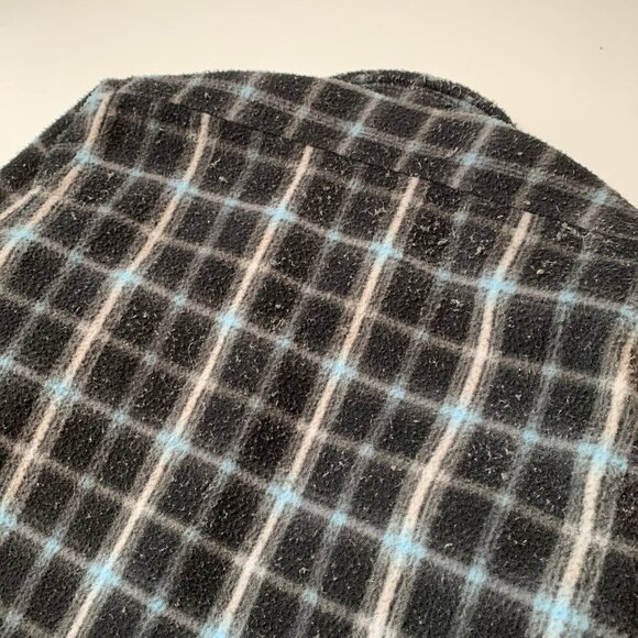 Vintage Luigi Rossi Heavy Fleece Plaid Button Up L - Picture 3 of 6